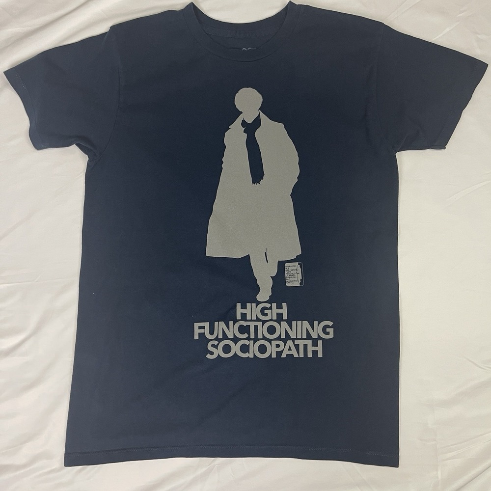 BBC Sherlock Holmes T Shirt Benedict Cumberbatch High Functioning Sociopath M